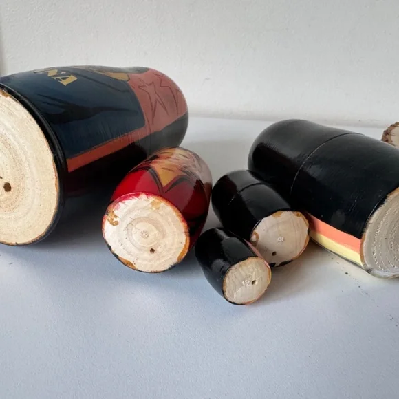 Artist Signed 2002 Madonna Russian Nesting Dolls Set of 5 Matryoshka Pop Art - Picture 11 of 12